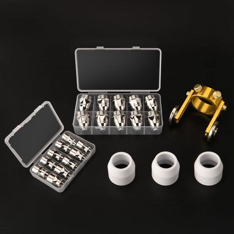 bestarc P-80 Plasma Cutter Torch Consumables, 24Pcs 1.5mm Cutting Torch Nozzle Tips Electrode Kits, For BTC800DP Plasma Cutter - Image 2